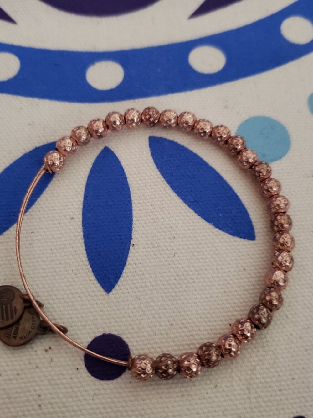 💜 Alex and Ani energy copper wire and beads bracelet 92
